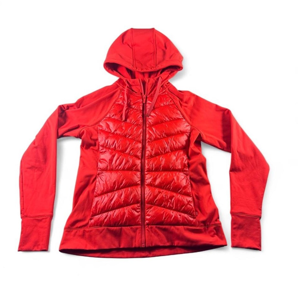 Red Orange Lou & Grey Puffer Jacket w/ hood